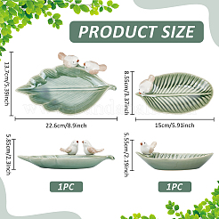 2 pieza de 2 platos de cerámica para joyería&nbsp;AJEW-PH0006-43A
