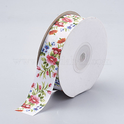 Rubans en gros-grain de polyester imprimés à face unique&nbsp;SRIB-N002-D05