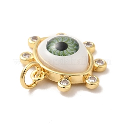Pendentifs en laiton zircon cubique transparent&nbsp;ZIRC-E006-04G-05