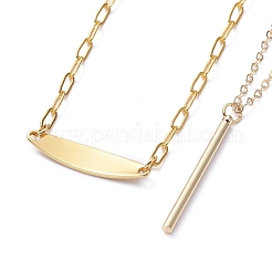 Conjuntos de collares con cadenas de clips y cadenas tipo cable&nbsp;NJEW-JN02836
