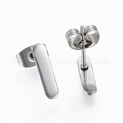 Orecchini a bottone in acciaio inossidabile 304 anti-ossidazione&nbsp;EJEW-H350-18P
