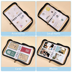 Organisateur de bijoux transparent en PVC avec fermeture éclair et livres&nbsp;ABAG-WH0063-114