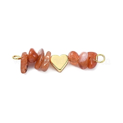 16 pz 16 stili di pietre preziose miste con perline e ciondoli a forma di cuore in ottone&nbsp;PALLOY-JF03059-01