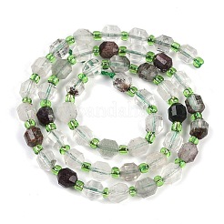 Natur lodolite Quarzperlen Stränge&nbsp;G-O201B-109E