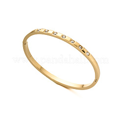 Bracelets à charnière en acier inoxydable 304 et strass en cristal pour femmes&nbsp;WGC4C17-01