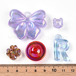 Perles acryliques de placage uv transparent&nbsp;OACR-T028-35-1