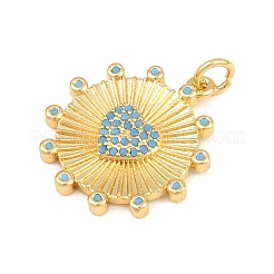 Pendenti in ottone con micro pavé di zirconi celesti&nbsp;CU-CBA4A93-02C-G