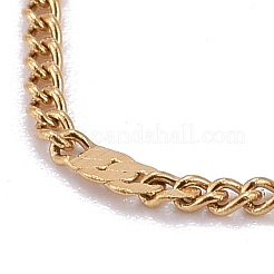 Collares de cadena fígaro de acero inoxidable 304&nbsp;NJEW-JN03487-01