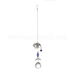 Aleación ojo azul turco mal de ojo colgante decoración&nbsp;HJEW-M002-15AS