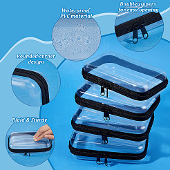 6 caja transparente con cremallera para guardar artículos de escritorio de mascotas.&nbsp;ABAG-WA0001-44B