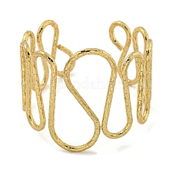 Braccialetti aperti con anello oscillante in acciaio inossidabile 202 con placcatura sotto vuoto in PVD per donna&nbsp;BJEW-M317-01A-G