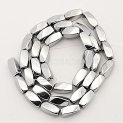 Galvanisieren magnetische synthetische Hämatit Twist Perlen Stränge&nbsp;G-M007-81B
