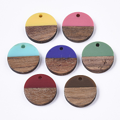 Colgantes de resina y madera de nogal&nbsp;RESI-S358-02C