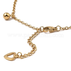 Bracelet à breloques en perles rondes en acier inoxydable 304 plaqué sous vide PVD&nbsp;BJEW-K231-03G