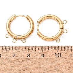 Orecchini a cerchio huggie in acciaio inossidabile 304&nbsp;STAS-D183-03G-G