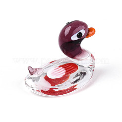 Decoraciones de exhibición de patos de lampwork hechas a mano&nbsp;LAMP-T025-14A