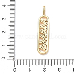 Pendenti in ottone con micro pavé di zirconi trasparenti per la festa della mamma&nbsp;LS-KK-T084-01B-G