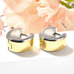 Orecchini a cerchio in acciaio inossidabile 304 per donna&nbsp;EJEW-C096-47GP