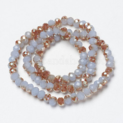 Chapelets de perles en verre électroplaqué&nbsp;EGLA-A034-J6mm-J05