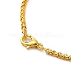 Collana con ciondolo in acciaio inossidabile con tag word 201 e catene in ferro&nbsp;NJEW-D048-02G