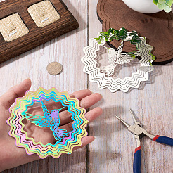 2 pz 2 colori 201 connettori/ciondoli in acciaio inossidabile&nbsp;STAS-TA0005-62