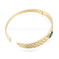 Ovaler Armreif mit Zirkonia&nbsp;BJEW-G651-10G-05