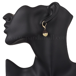 Boucles d'oreilles à levier en perles de verre faites à la main&nbsp;EJEW-MZ00572-03