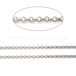 Anlaufgeschützte rhodinierte 925 Sterling Silber Rolo Ketten&nbsp;STER-F052-05P