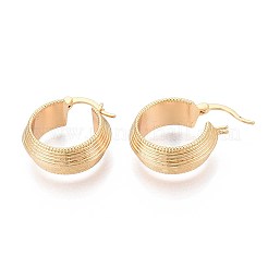 Latón pendientes de aro anillo&nbsp;EJEW-T047-106G