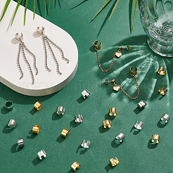 200 pièce de 4 couleurs de boucles d'oreilles en laiton&nbsp;KK-SC0007-66