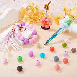 45 pz 3 colori perline focali rotonde in silicone&nbsp;SIL-TAD0001-01E