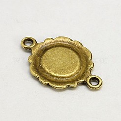 Supports lien cabochon de lunette de style tibétain&nbsp;TIBEP-0578-AB-FF