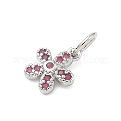 Breloques en laiton avec zircone cubique de micro pave&nbsp;KK-C156-09P-02