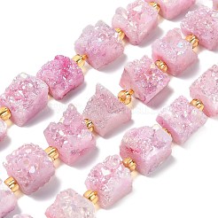 Galvani natürliche druzy Achat Perlen Stränge&nbsp;G-G289-01C