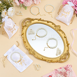 24 set di braccialetti di perle di vetro e fermagli per capelli con artigli di plastica&nbsp;SJEW-PH00011