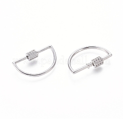 Charmes de verrouillage de mousqueton à vis de zircone cubique micro pave&nbsp;ZIRC-I031-14P