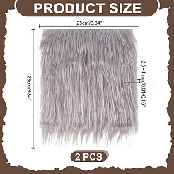 Tissu à carreaux en fausse fourrure carrée&nbsp;AJEW-WH0348-615C