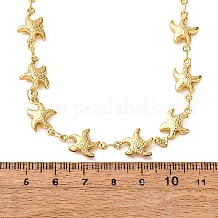 Colliers à maillons en acier inoxydable 304 avec animaux marins pour femmes&nbsp;NJEW-G178-04G-01