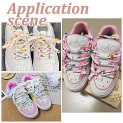 4 par de cordones de algodón con lunares arcoíris&nbsp;FIND-FH0012-03A