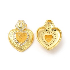 Colgantes de latón y rhinestone&nbsp;KK-H438-07G-07