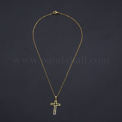 201 collares colgantes de acero inoxidable&nbsp;NJEW-S105-JN534-45-2