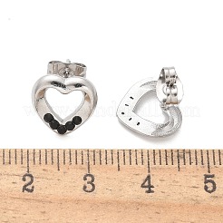 Orecchini a bottone in acciaio inossidabile 304&nbsp;EJEW-F361-04P