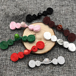 12 fibbia in resina di poliestere per cheongsam per abito formale cinese&nbsp;DIY-CY0001-86C