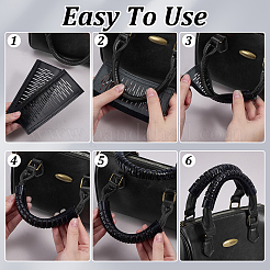 Griffumwicklung für Taschen aus Rindsleder&nbsp;DIY-WH0750-317