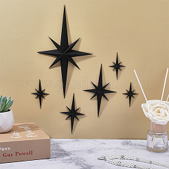 6 autocollant mural en plastique&nbsp;DIY-WR0005-34C