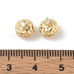 Messing Micro Pave klare Zirkonia Perlen&nbsp;CU-CBA9FFD-10G