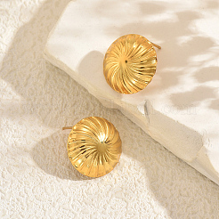Boucles d'oreilles à tige demi-rondes en acier inoxydable&nbsp;PB2657