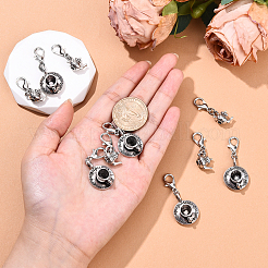 10 pièce 2 styles théière et tasse à café décorations pendentif en alliage de style tibétain&nbsp;HJEW-YW00138