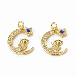 Colgante micropavé cubic zirconia de latón&nbsp;KK-E068-VB008