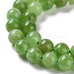 Billes de jade naturelles de teint en malaisades teintes&nbsp;G-G021-02B-04